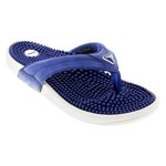Blue Kenkoh Sandal. These shoes are made to help improve the health of your feet.